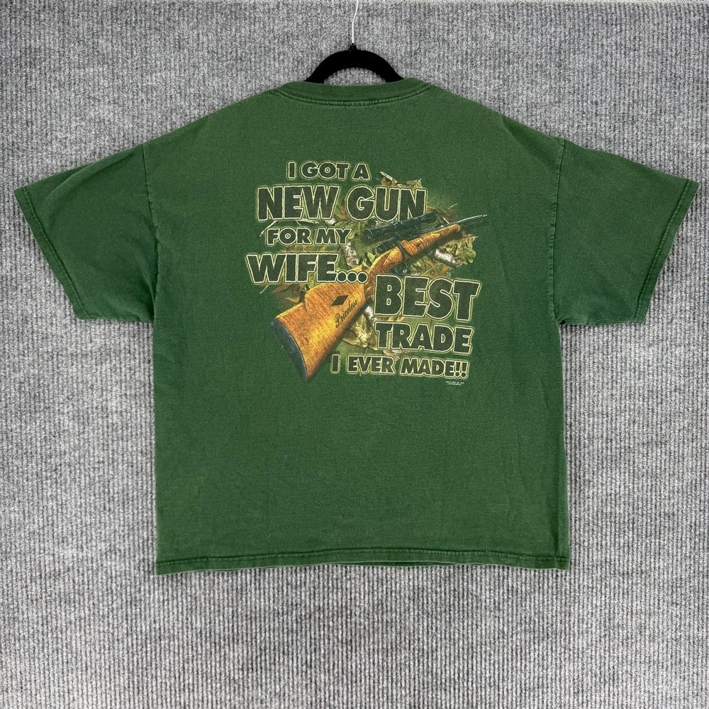 Vintage Buck 2005 Wear hunting redneck t-shirt deer gun mens 2X USA outdoor fish